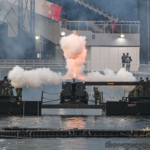 9 - 6.50pm 21 Gun salute