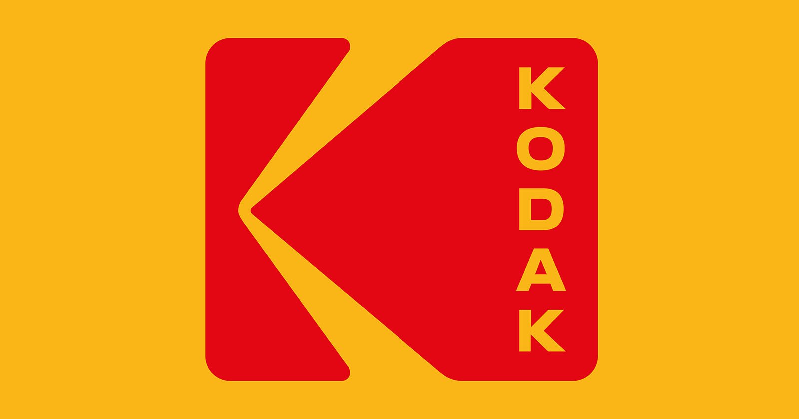 Red Kodak logo with a stylized K on a yellow background; the word “KODAK” appears vertically in yellow letters on the right side of the logo. Red Kodak logo with a stylized K on a yellow background; the word “KODAK” appears vertically in yellow letters on the right side of the logo.