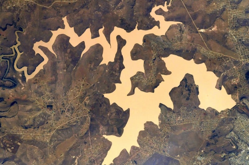 A river in Africa photogrpahed from space