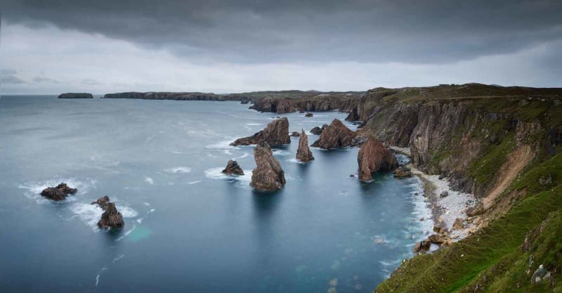 The Mangarsta Sea Stacks in Scotland The Mangarsta Sea Stacks in Scotland