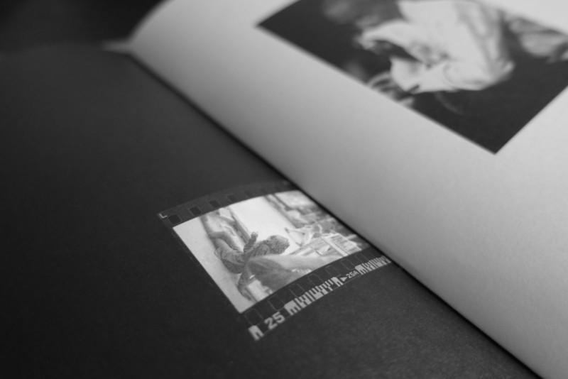 An image of a film negative in a photo book An image of a film negative in a photo book