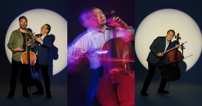 Three photos of cellist Yo-Yo Ma Three photos of cellist Yo-Yo Ma