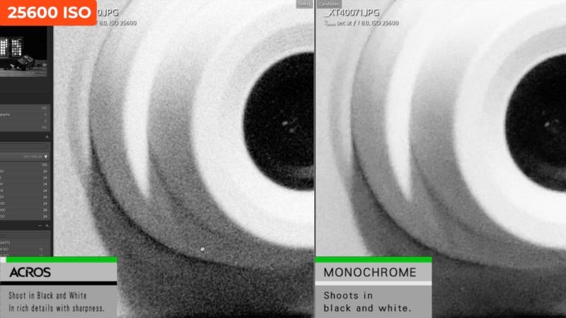 Fujifilm film simulations low light test example