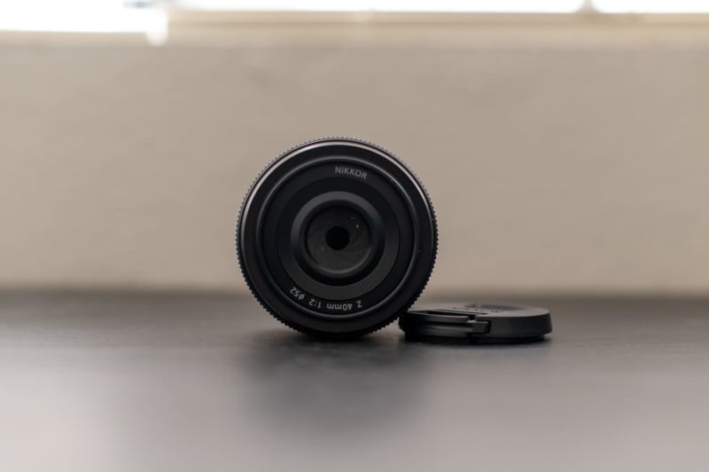 A front view of the Nikon Z 40mm f/2 lens A front view of the Nikon Z 40mm f/2 lens