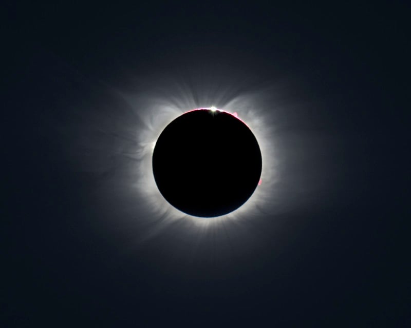Total solar eclipse photographed from Antarctica