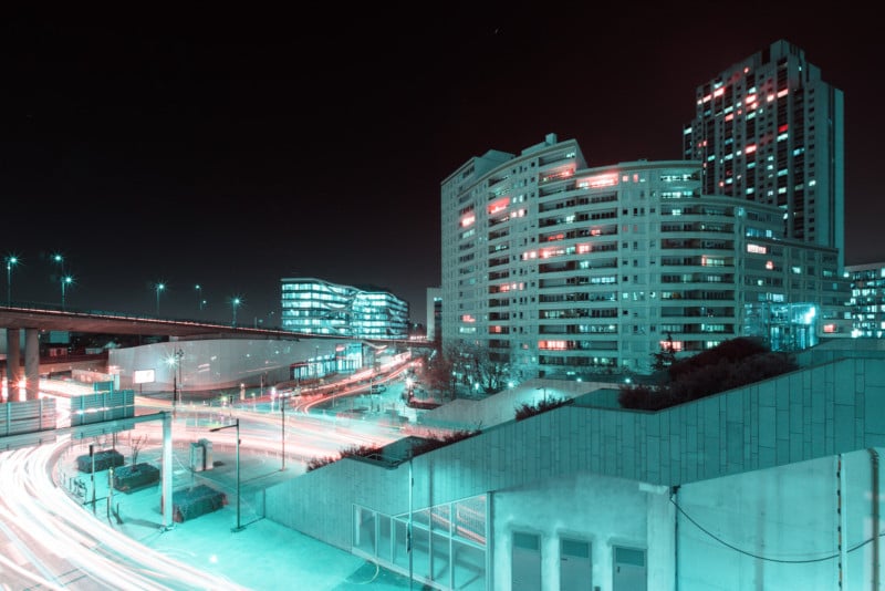 A nighttime infrared cityscape photo by Pierre-Louis Ferrer A nighttime infrared cityscape photo by Pierre-Louis Ferrer
