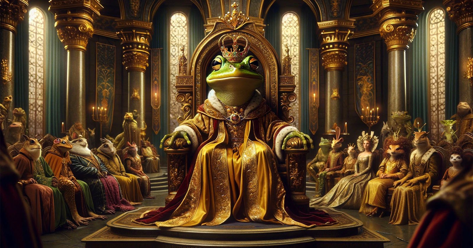 AI-generated frog king