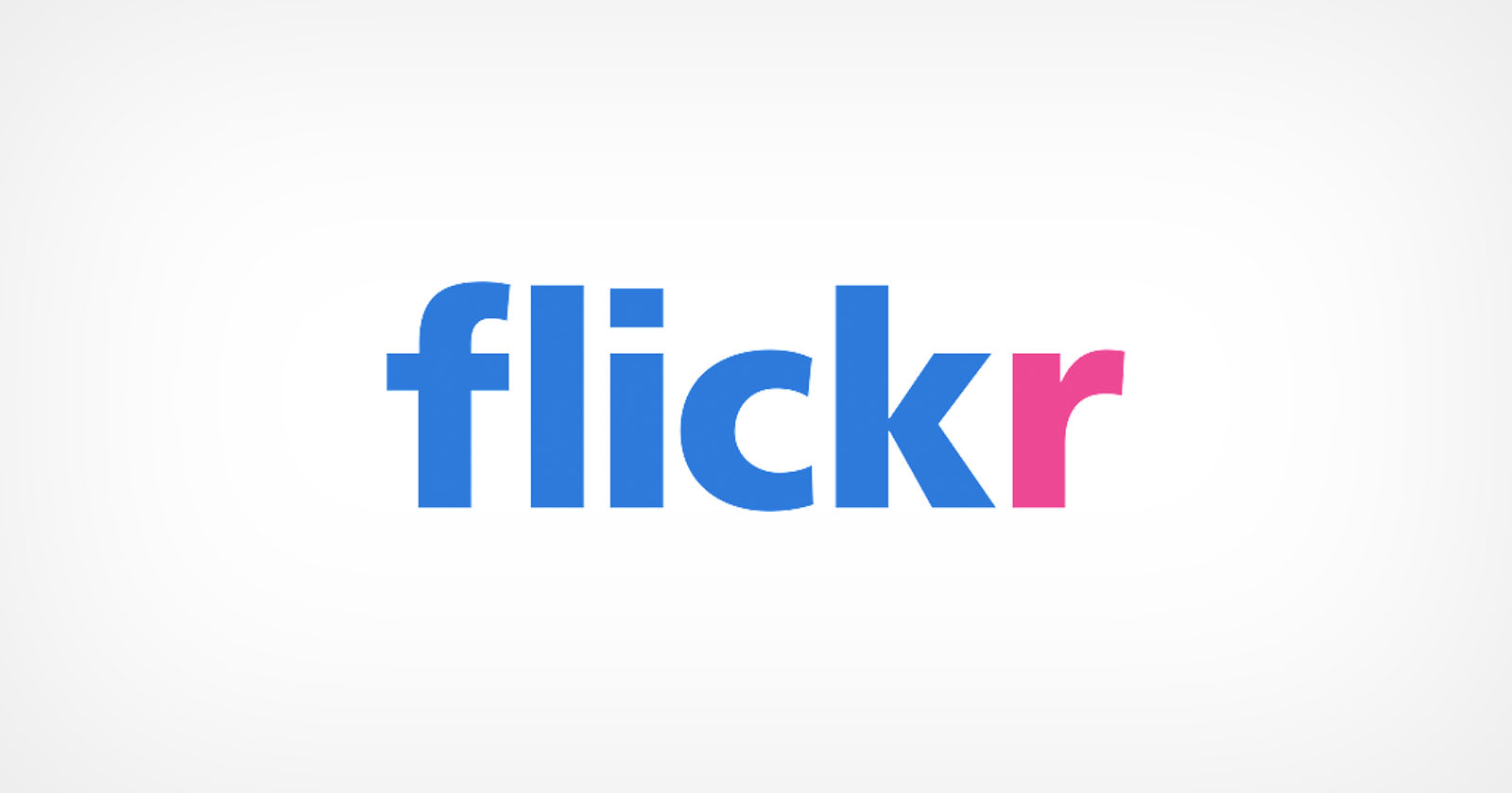 The image shows the Flickr logo with the word flickr in lowercase letters; flick is in blue and the r is in pink on a white background. The image shows the Flickr logo with the word flickr in lowercase letters; flick is in blue and the r is in pink on a white background.
